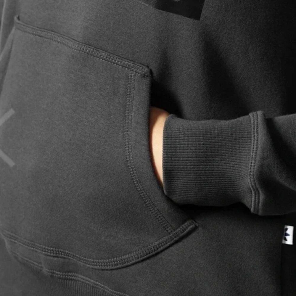 ✨ADIDAS ORIGINALS✨ Logo Drawstring Hoodie Sweatshirt - [Small, Gray] - Picture 3 of 14